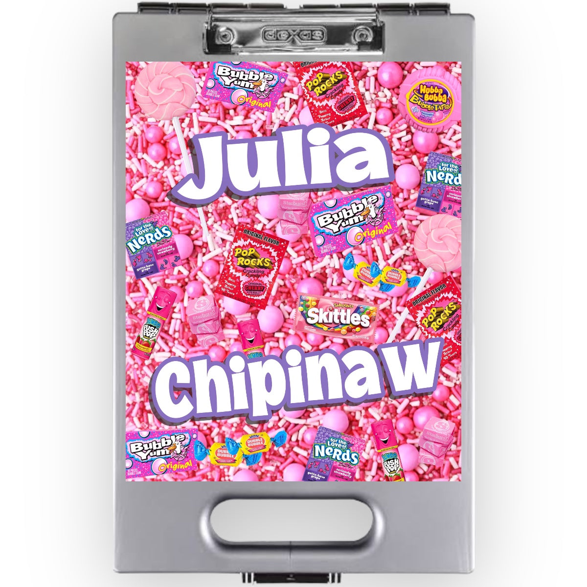 Sugar Rush Camp Clipboard – storage clipboard for writing camp letters at sleepaway or overnight camp by Bee Bee Designs
