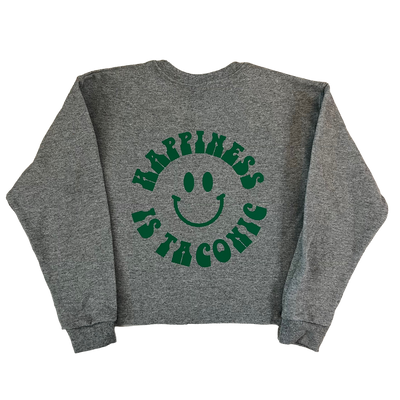 Happiness Is Cropped Sweatshirt