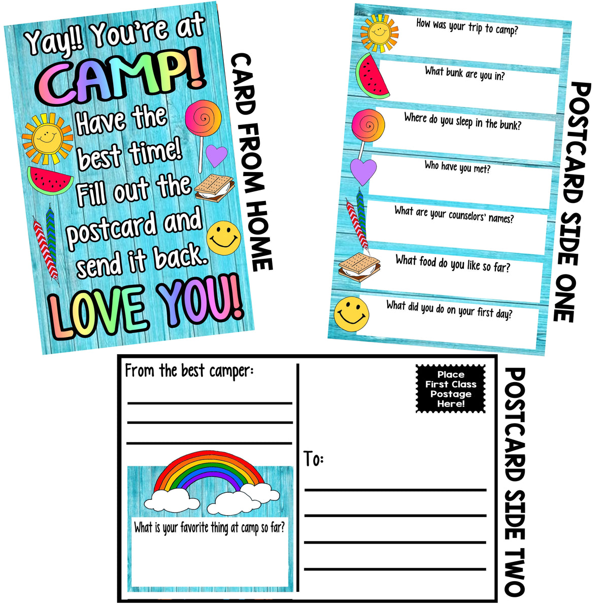 Campy First Letter to Camp - Bee Bee Designs