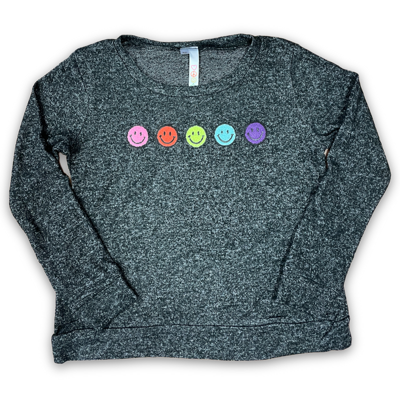 Charcoal Gray with Smileys Sweatshirt