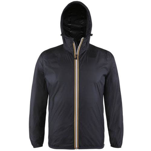 Black Packable Rain Jacket - Bee Bee Designs