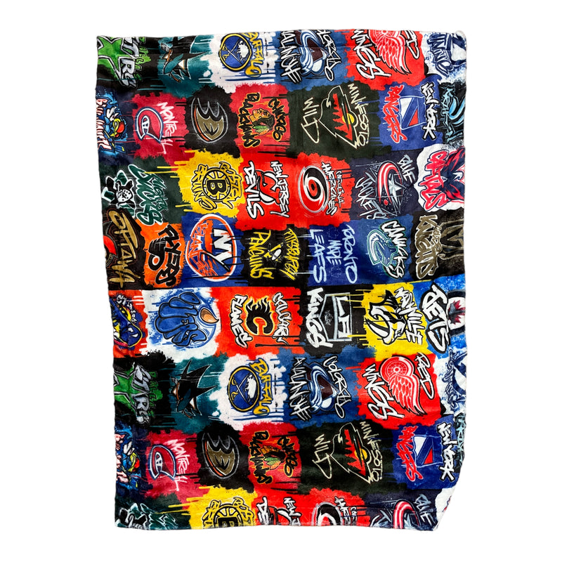 NHL Logos Fuzzy Pillowcase