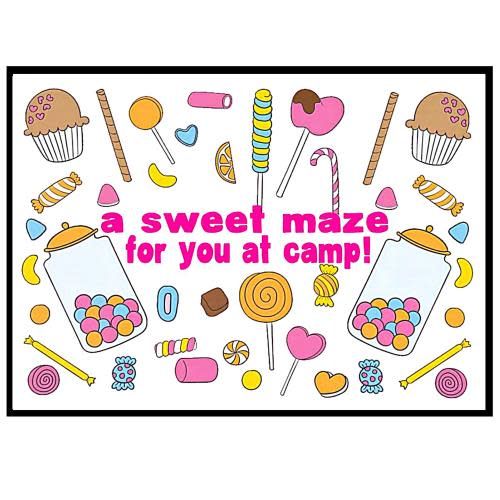 Candy Maze Camp Card