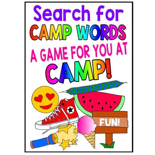 Best of Camp Word Search Card - Bee Bee Designs