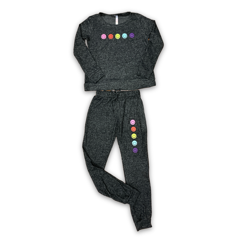 Charcoal Gray with Smileys Sweatshirt