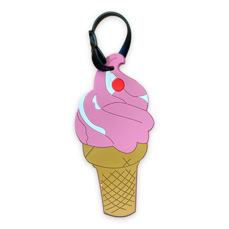 Pink Ice Cream Swirl Luggage Tag