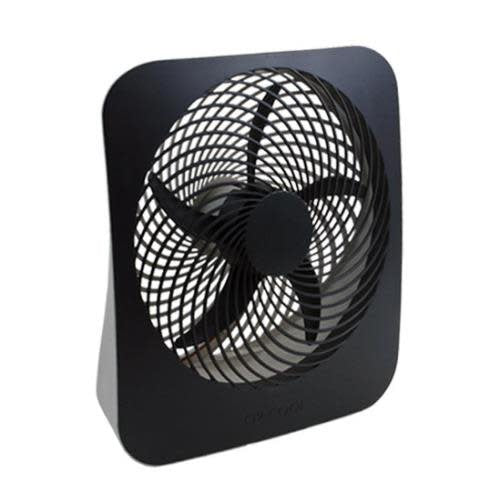 10" Sleek Floor Fan camp fan – portable – cool airflow for bunks + cabins.