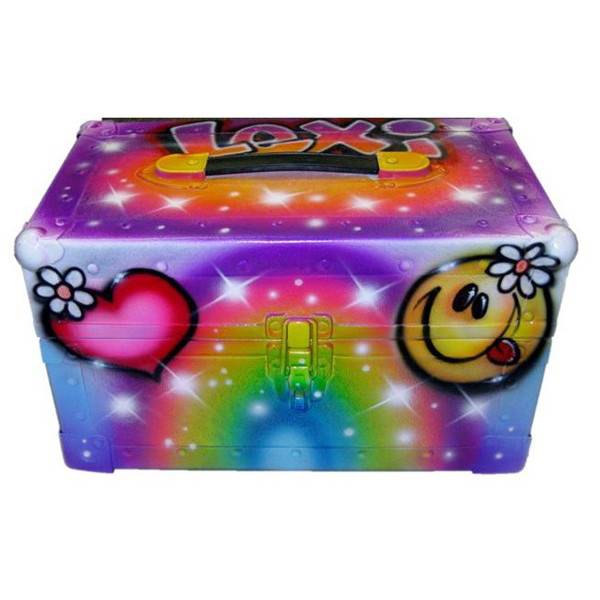 Airbrushed Retro Mini Trunk - Bee Bee Designs