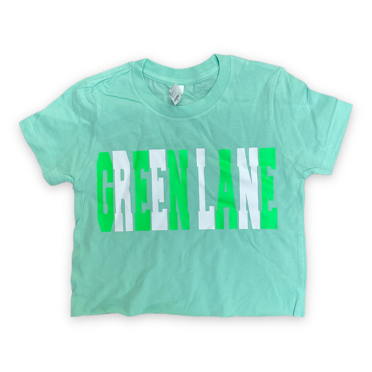 Alternating Font Cropped Tee - Bee Bee Designs