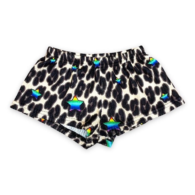 Leopard Rainbow Stars Thermal Lounge Shorts