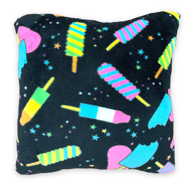 Popsicle Dreams Fuzzy Square Pillow