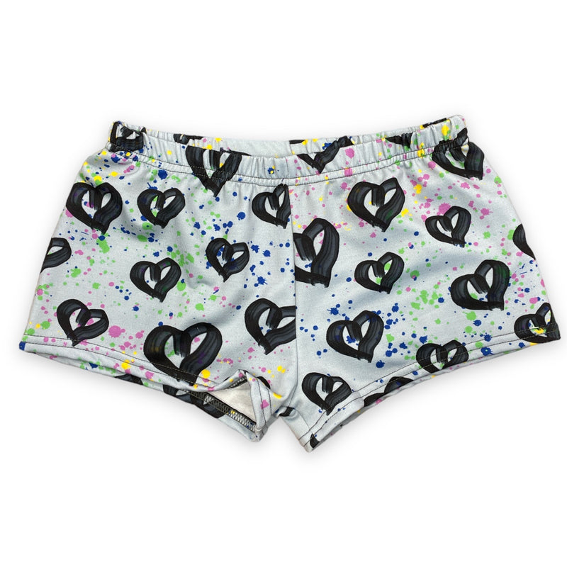 Neon Hearts French Terry Shorts