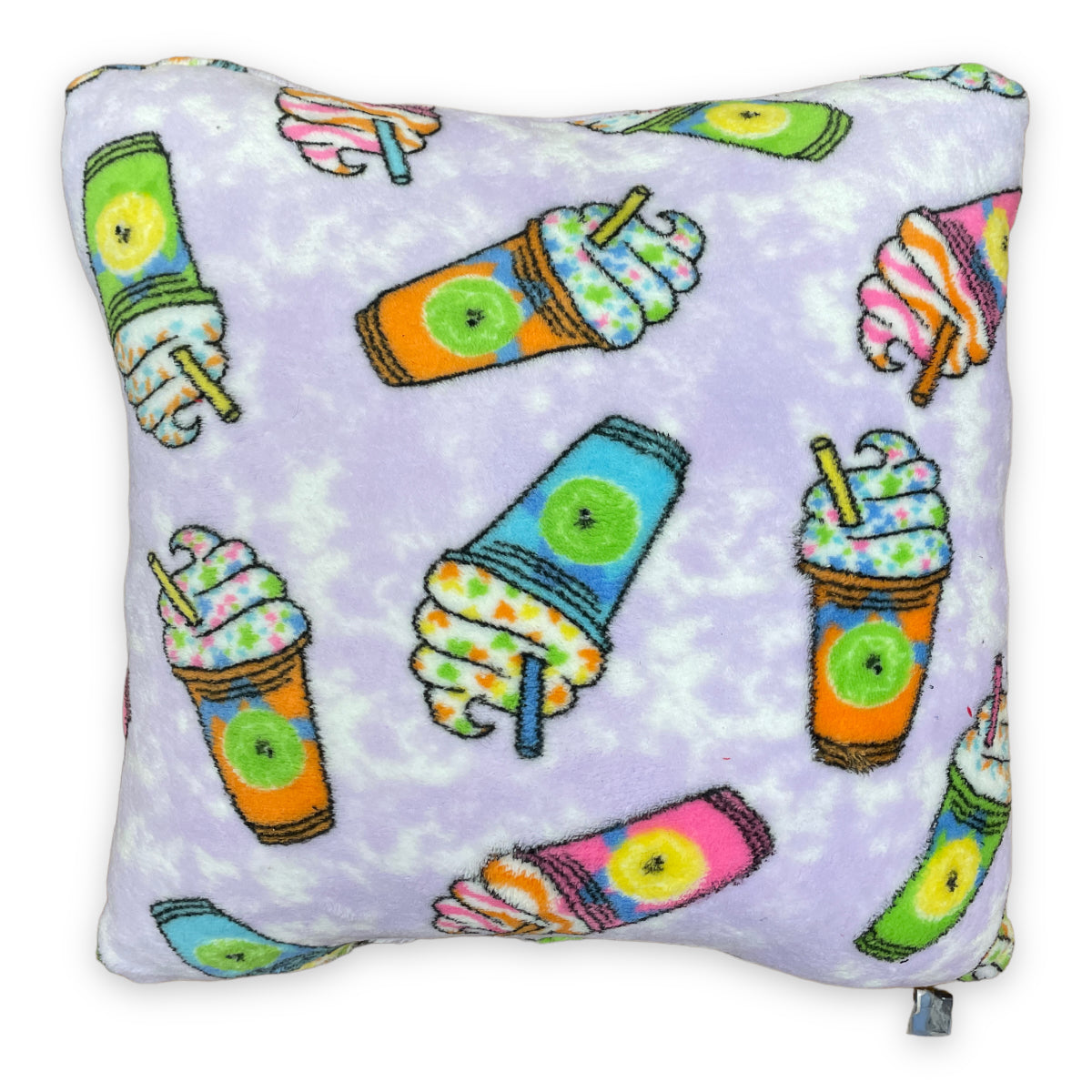 Fun Frapps Fuzzy Square Pillow - Bee Bee Designs