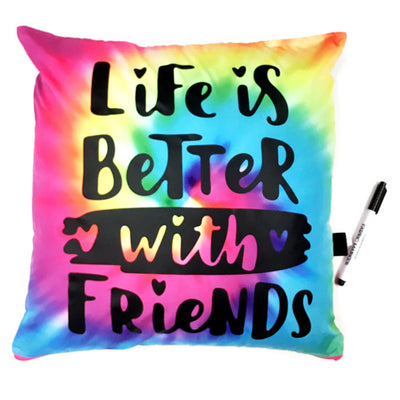 Life is Better with Friends Autograph Pillow