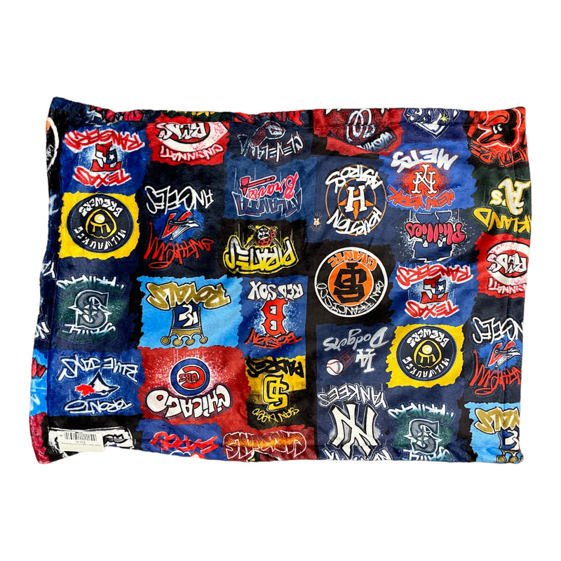 MLB Team Logos Fuzzy Pillowcase