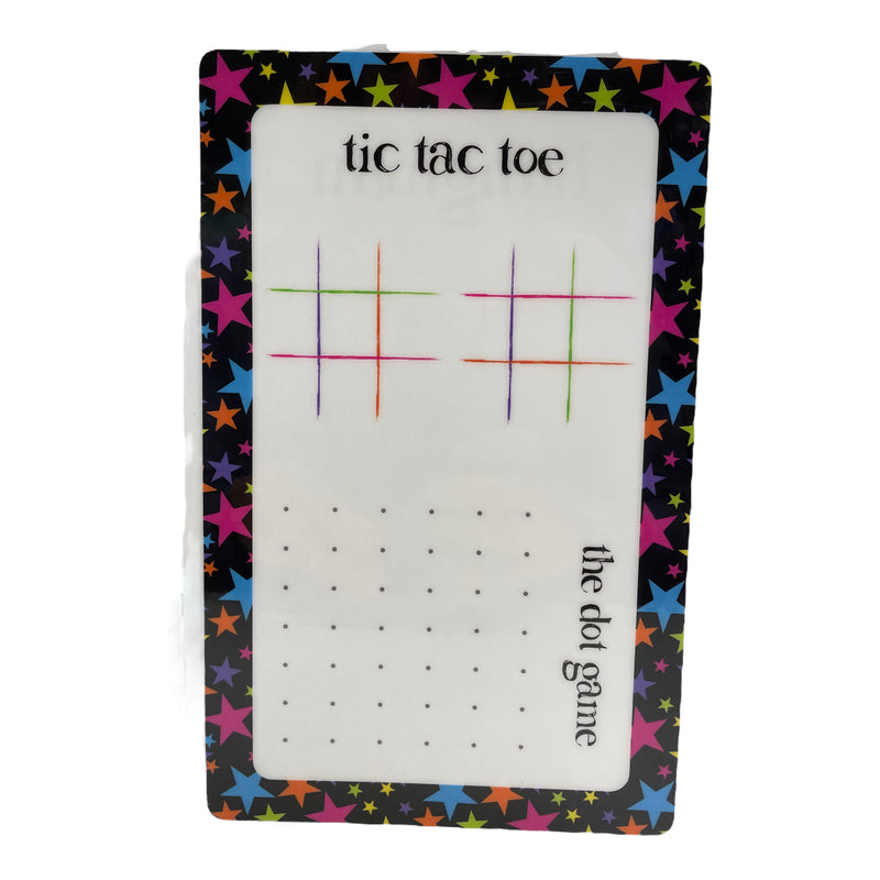 Neon Stars Dry Erase Game Board