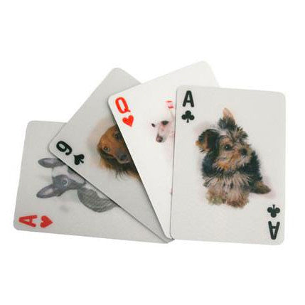 3-D Dog Playing Cards
