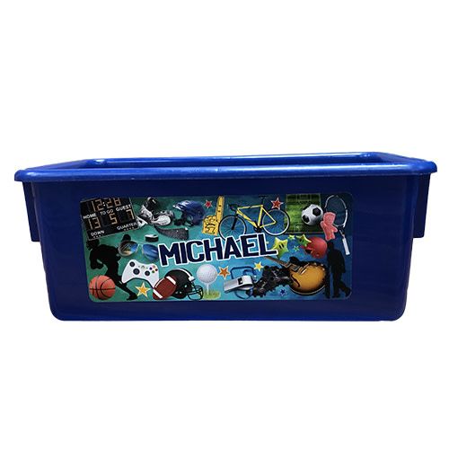 Sporty Collage Storage Tub - Bee Bee Designs