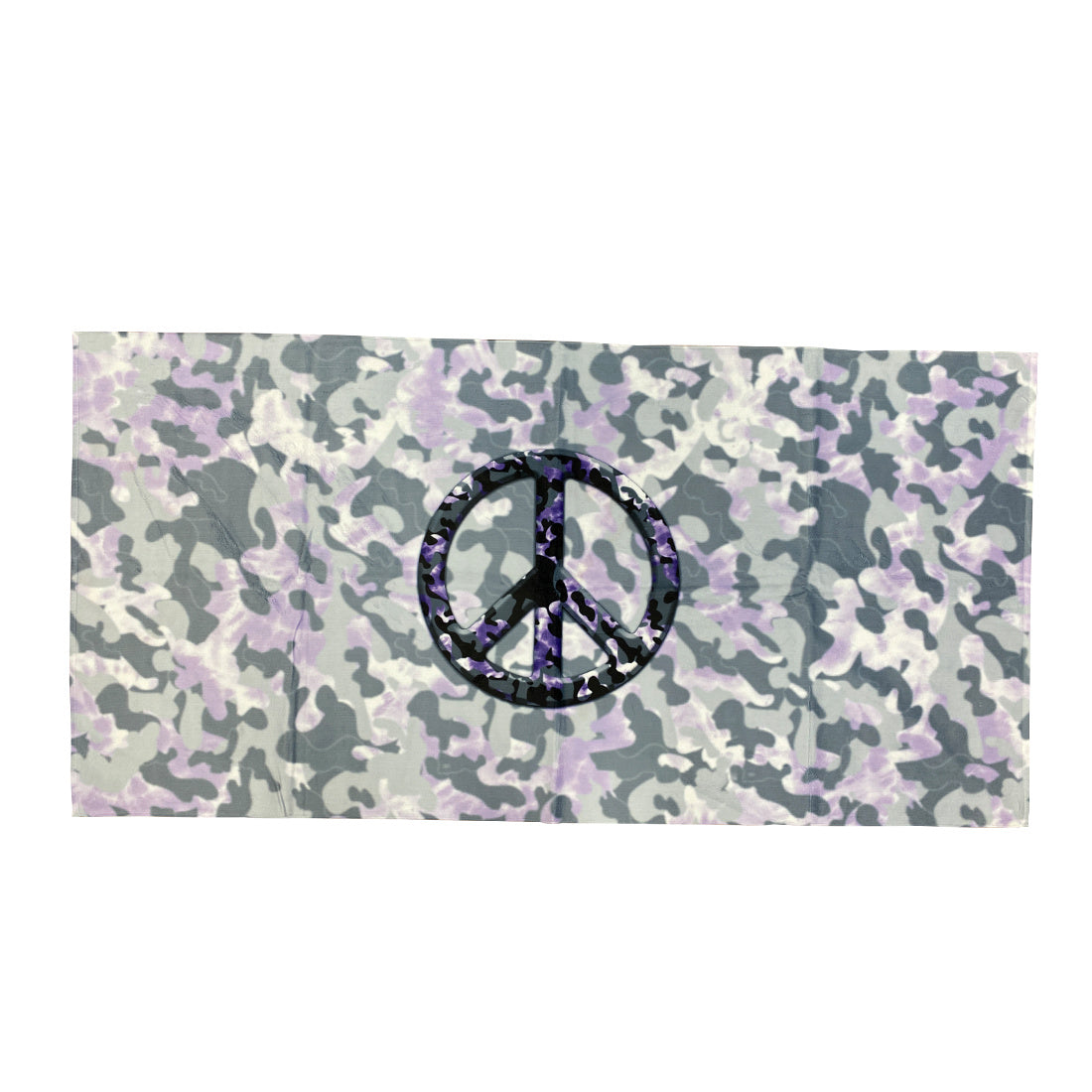 Purple Pastel Camo Towel camp towel – classic pattern – perfect for lake days and camp showers.