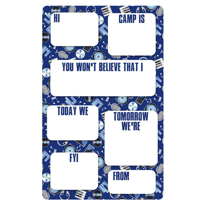 Fill-in music camp stationery for kids who love performing