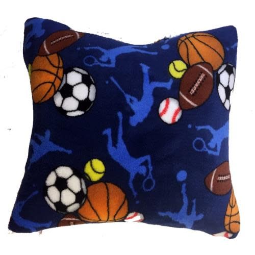 Sports Frenzy Fuzzy Square Pillow