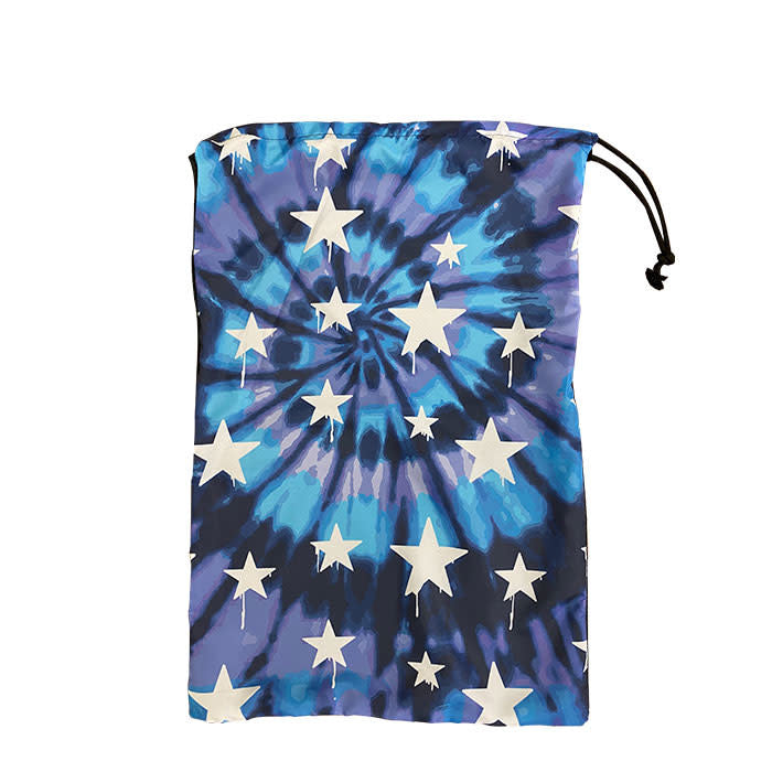 Tie Dye Dripping Stars Mesh Laundry Bag