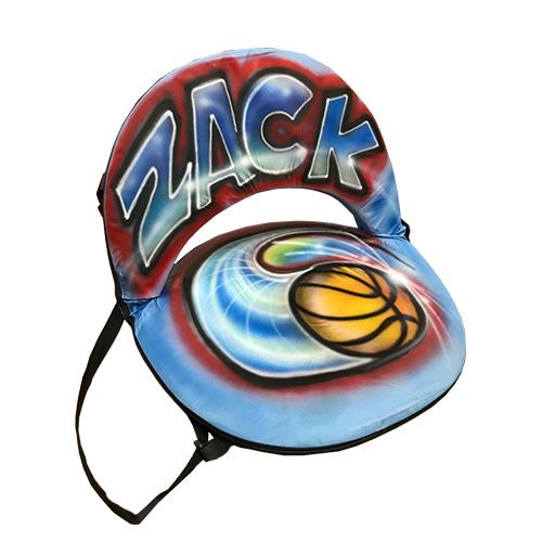 Sports Airbrushed Ground Chair camp chair – airbrushed art • sports theme – portable, low-profile seating.