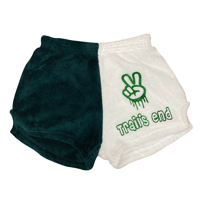 Fuzzy Shorts with Bubble Lettters and Fun Design - Bee Bee Designs