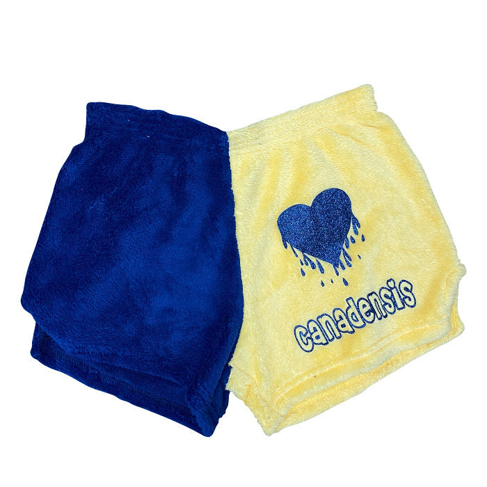 Fuzzy Shorts with Bubble Lettters and Fun Design - Bee Bee Designs