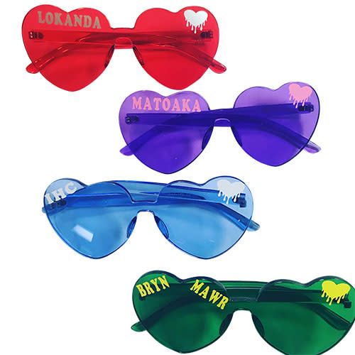 Heart Camp Name Glasses