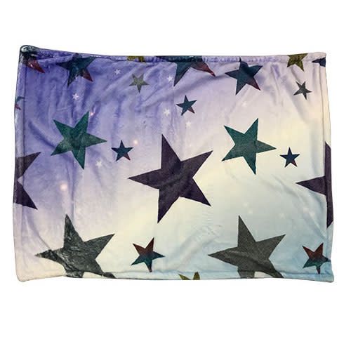 Glitter Star Fuzzy Pillowcase