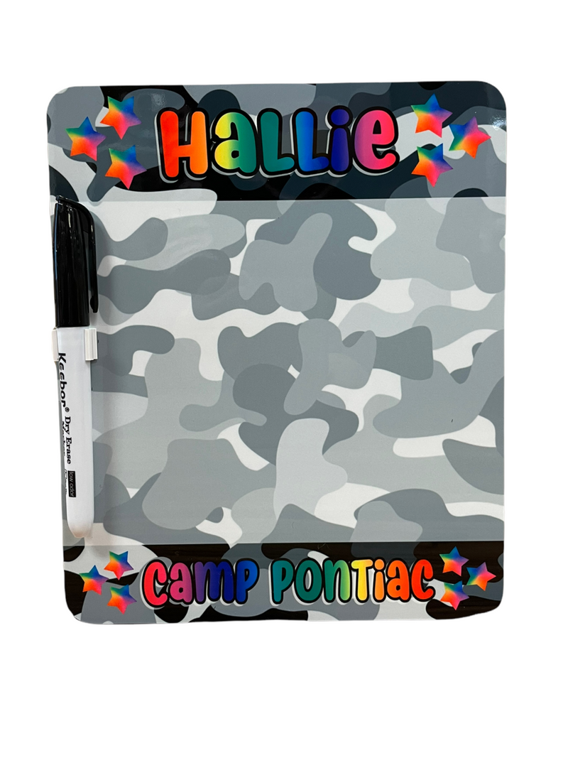 Camo Stars Dry Erase Board