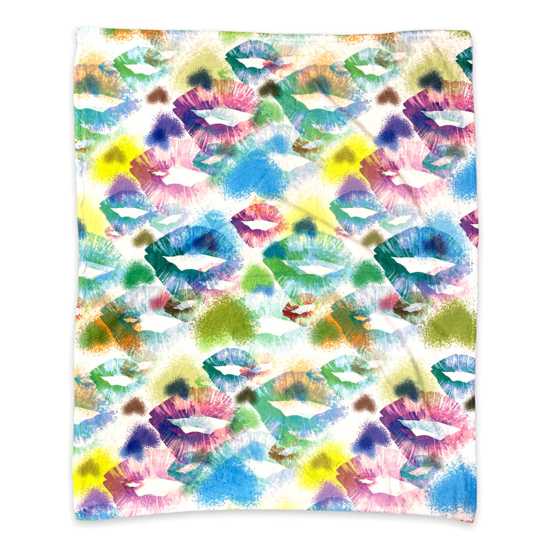 Sweet Lips Fuzzy Throw Blanket