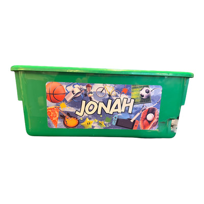 Boy Collage Storage Tub - Bee Bee Designs