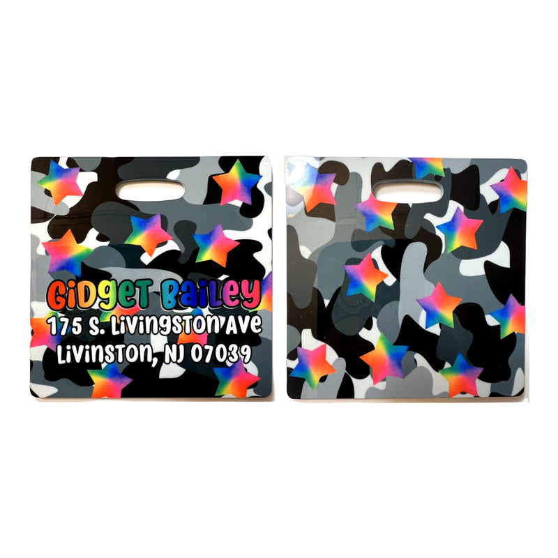 Camo Stars Luggage Tag - Bee Bee Designs