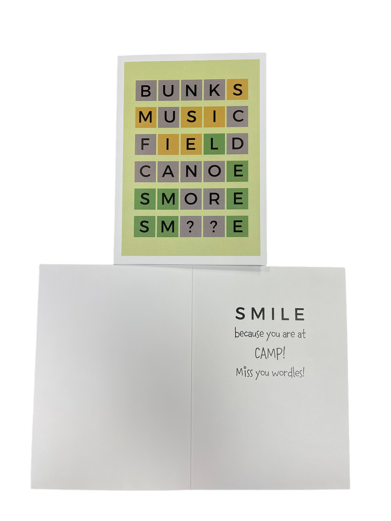 Wordle Camp Card