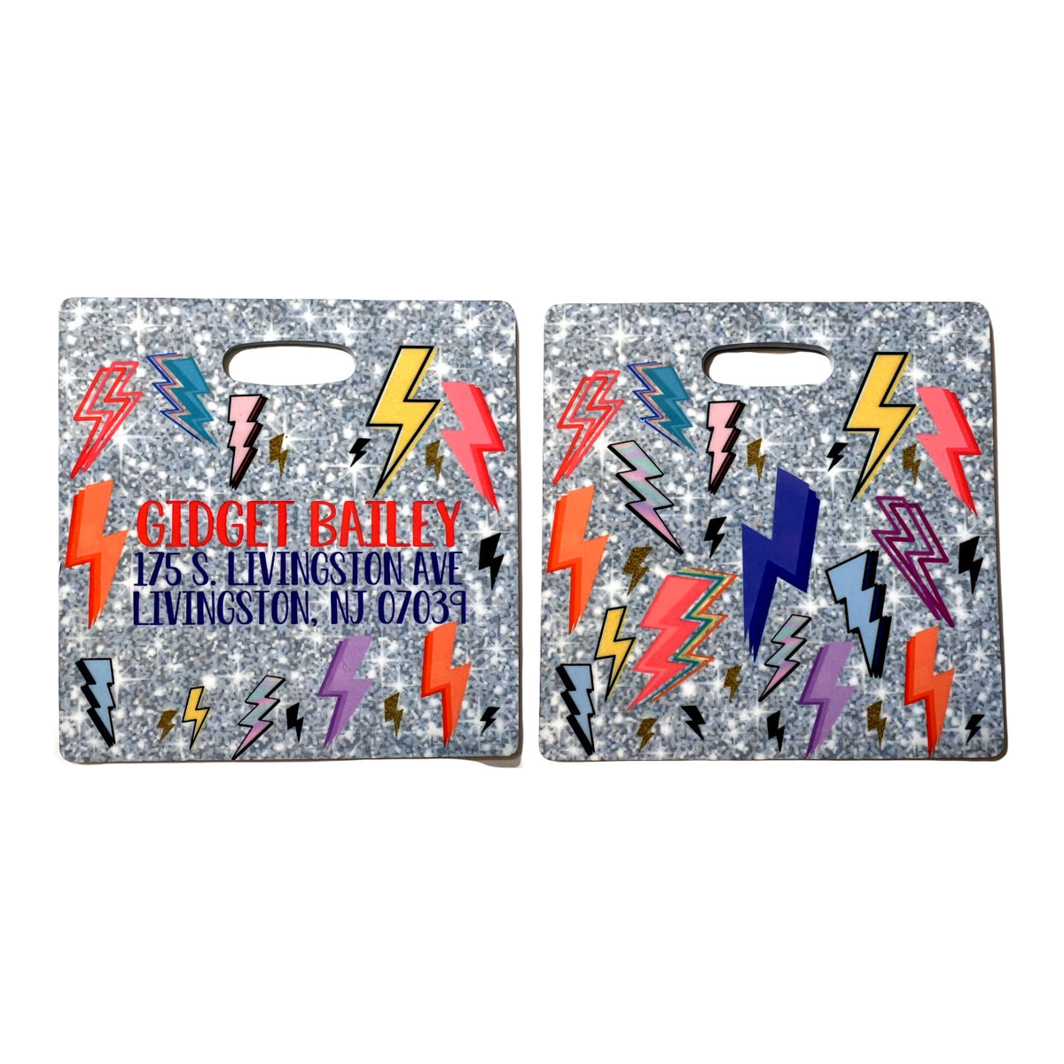 Glitter Bolts Luggage Tag – Bee Bee Designs Exclusive camp luggage tag 💎