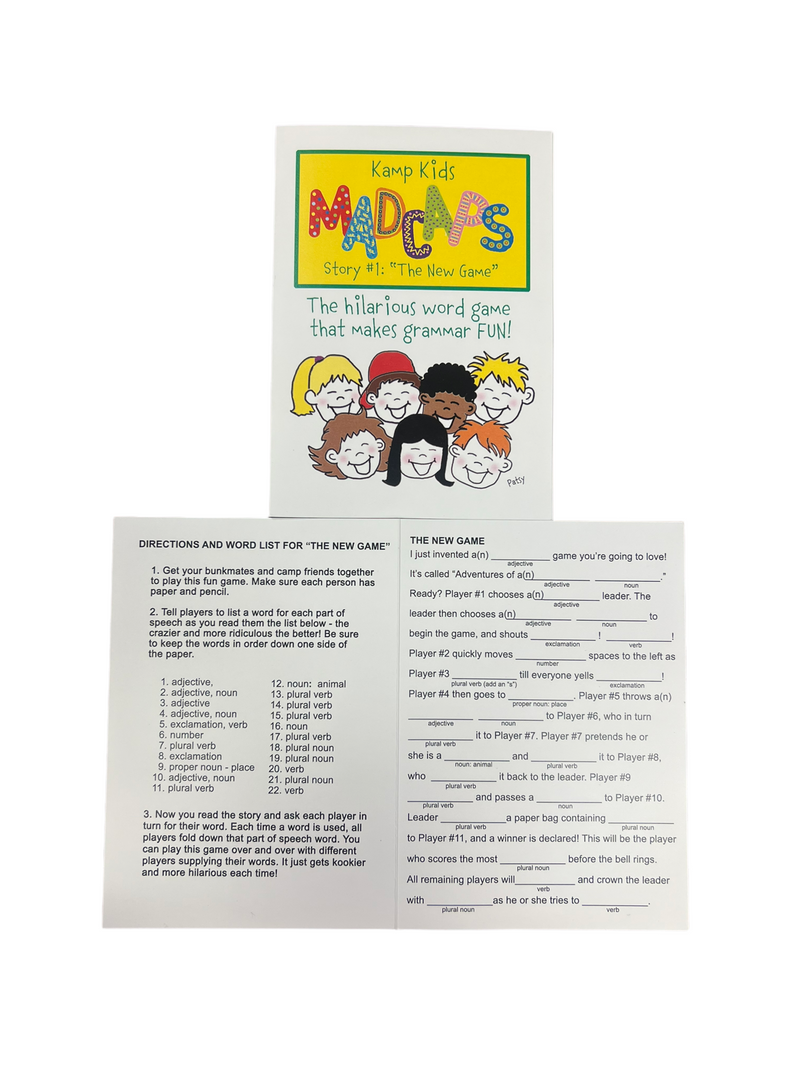 Madcaps Camp Card