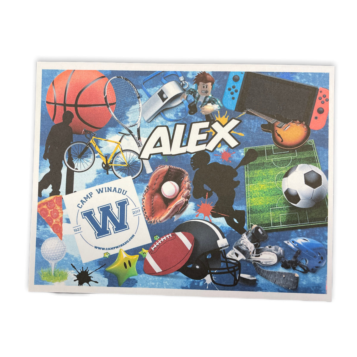 Boy Collage Logo Notecards Camp Notecards – letters FROM camp notecards (8 cards + 8 envelopes) for sleepaway/overnight camp by Bee Bee Designs