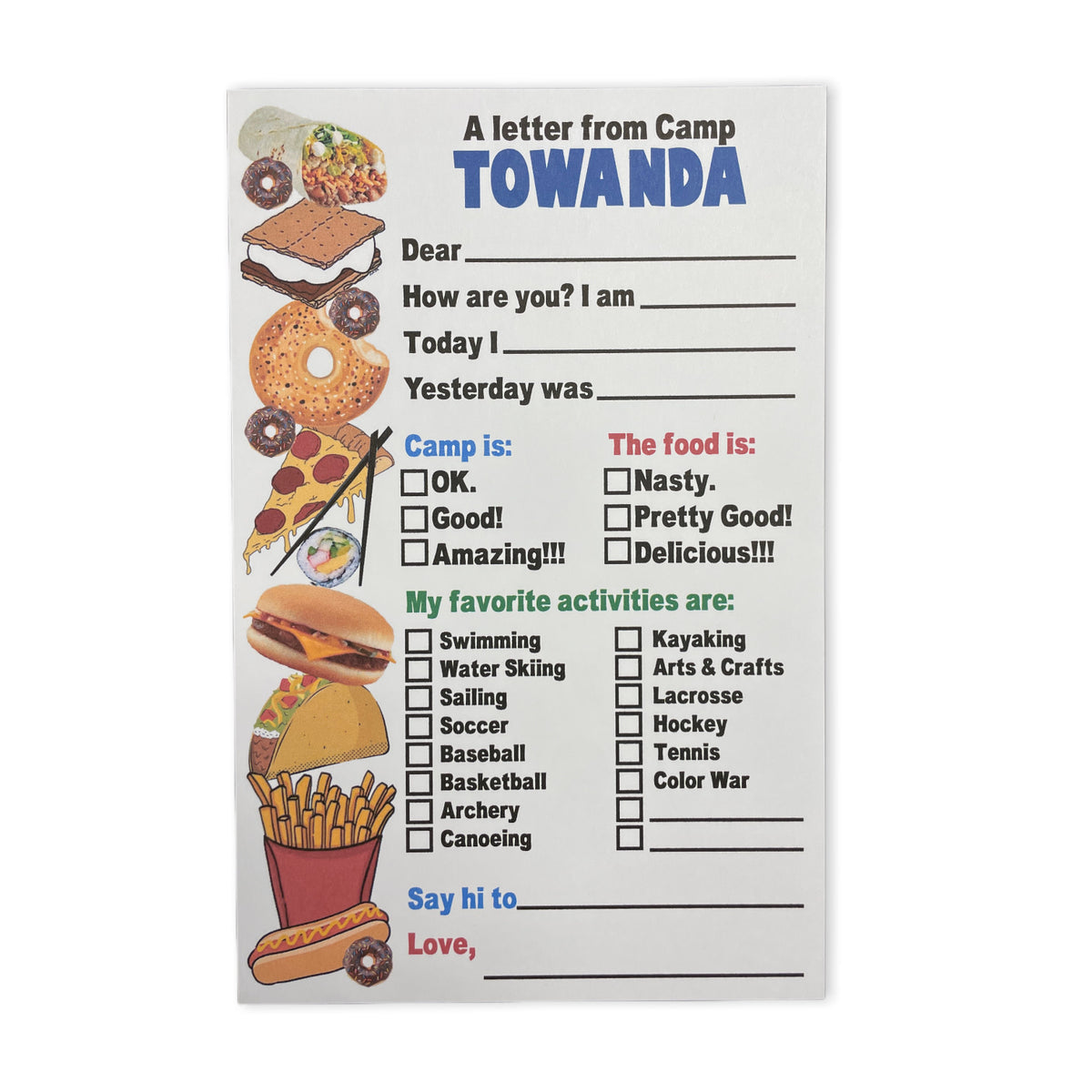 Foodie Check Box Stationery - Bee Bee Designs
