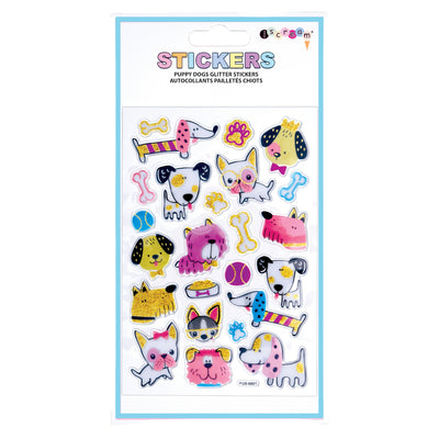 Puppy Dogs Glitter Stickers - Bee Bee Designs