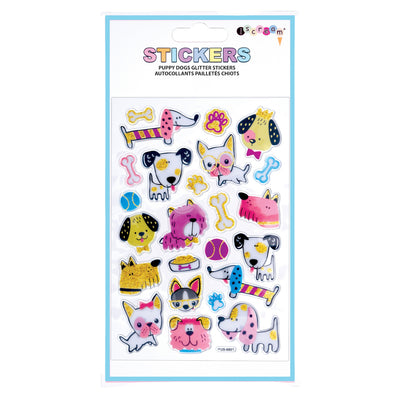 Puppy Dogs Glitter Stickers - Bee Bee Designs