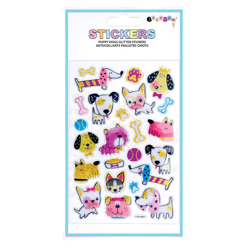 Puppy Dogs Glitter Stickers - Bee Bee Designs