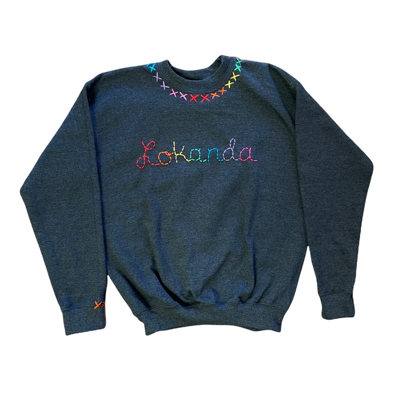 Rainbow Embroidered Camp Pullover