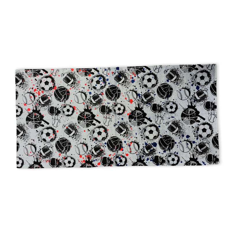 Sports Splatter Red and Blue Towel