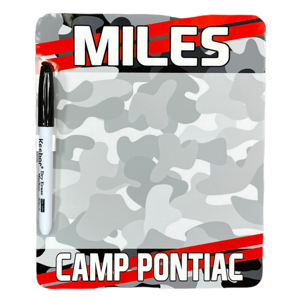 Camo Stripe Dry Erase Board - Bee Bee Designs