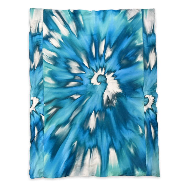 Swirl Dye Turquoise Comforter