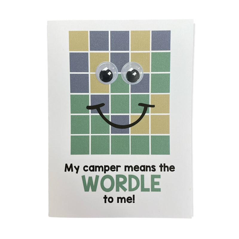 Wordle Wiggly Eye Card