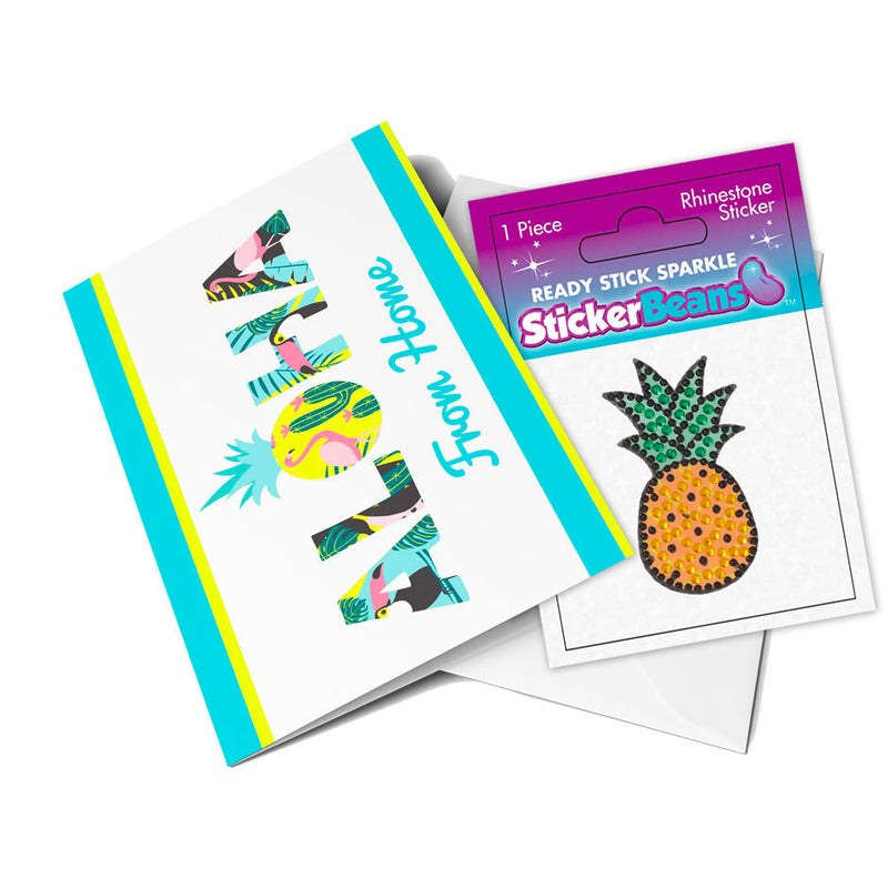 Pineapple StickerBean Card