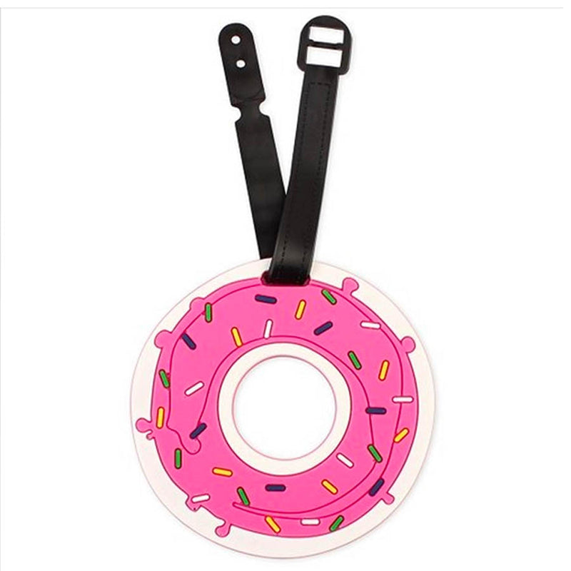 Pink Donut Luggage Tag